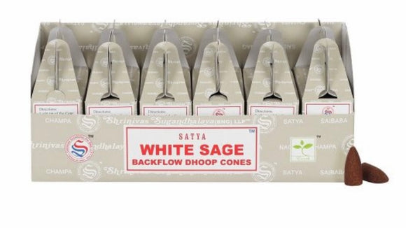 Back Flow Incense cones - White Sage