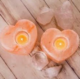 Himalayan Salt Heart shape Tea Light Holder