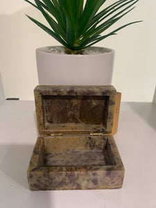 Soap Stone Elephant box ( small )